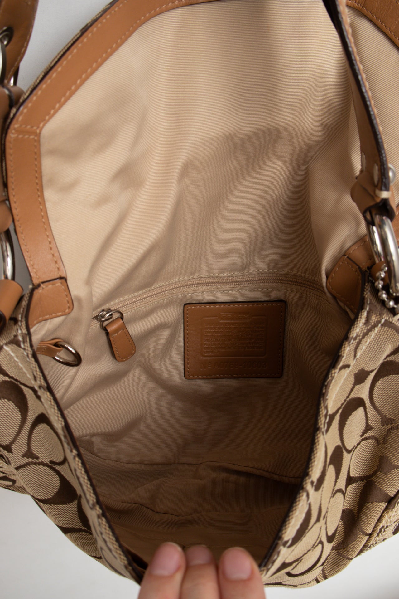 # Coach Shoulder Bag Beige | c. | Size