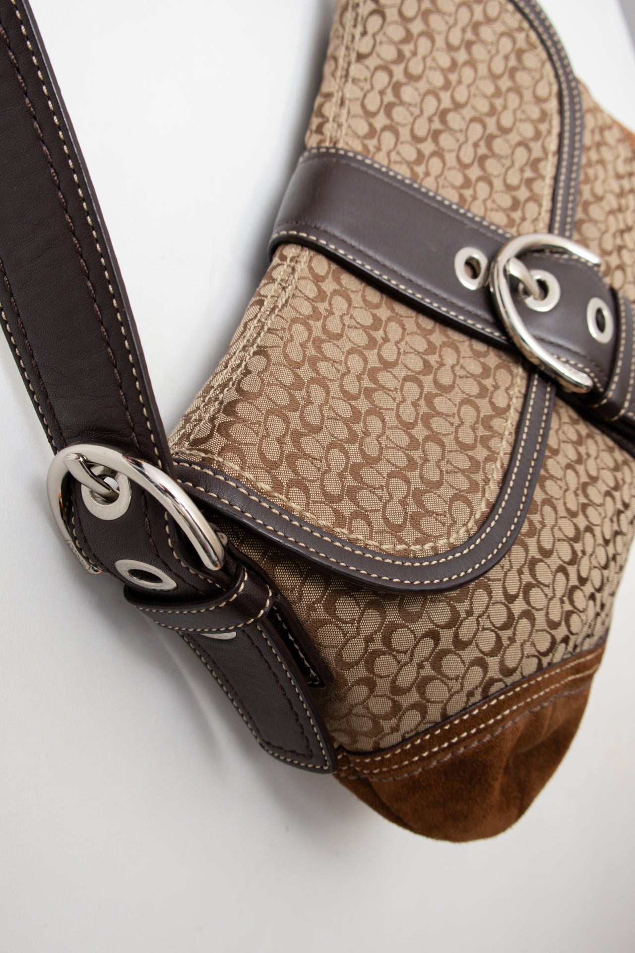 #170 Coach Shoulder Bag Brown | c. 206 | Size