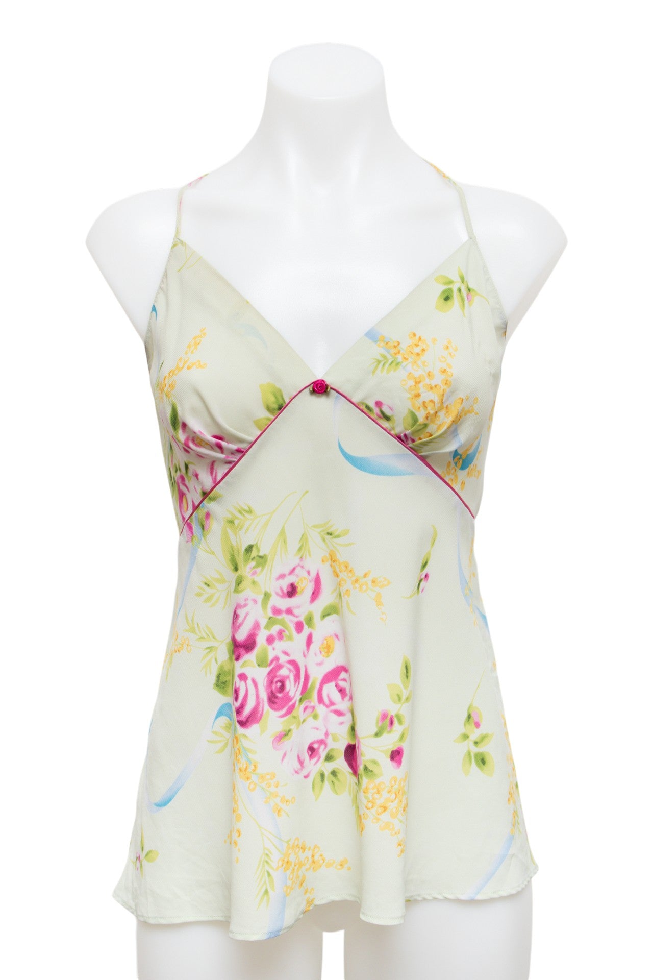 #45 Oscar De La Renta Pink Label Camisole Top Beige | c. 182 | Size 14