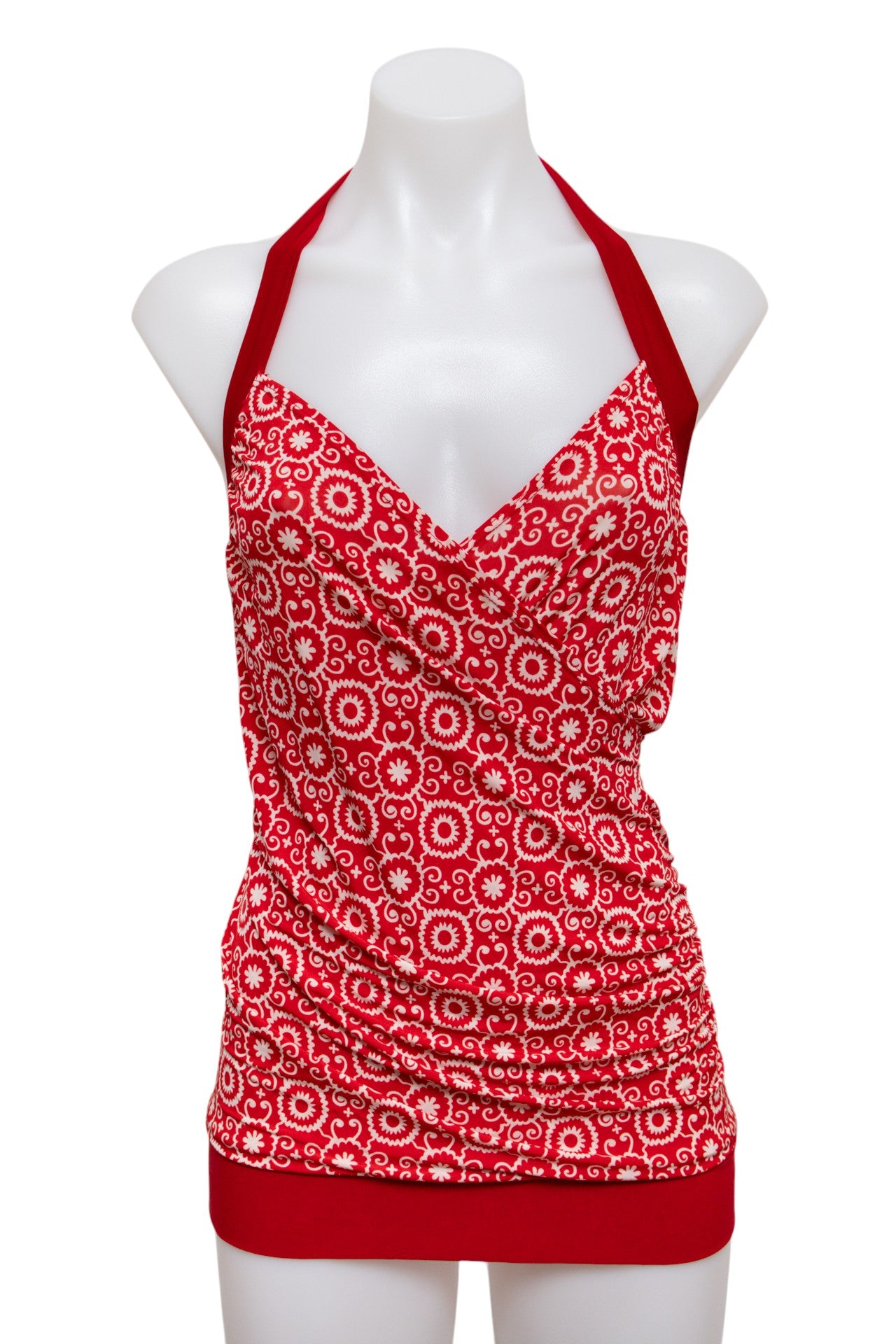 #57 Blossom Halter Top Red | c. 184 | Size 10