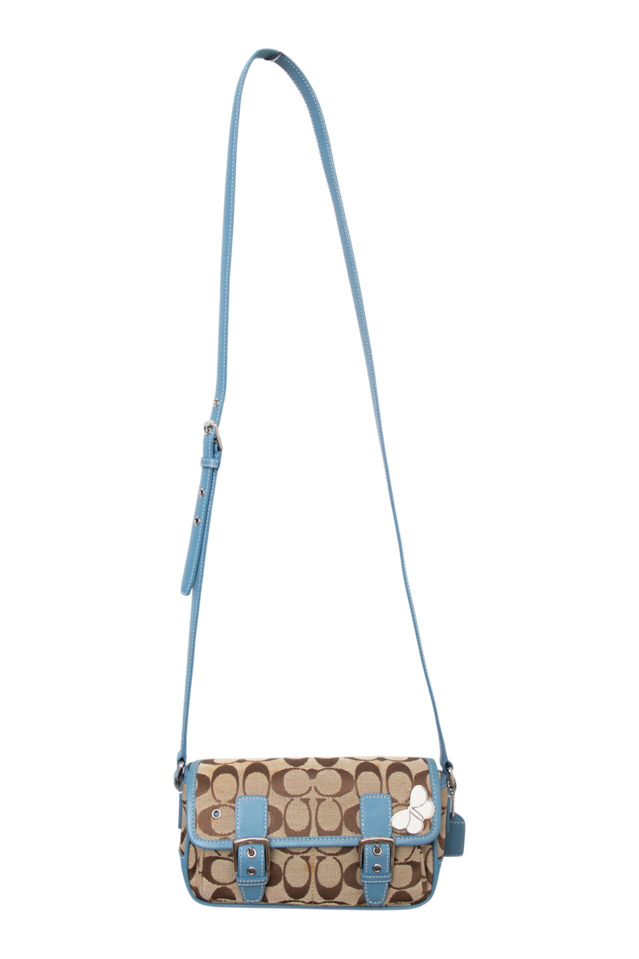 #196 Coach Shoulder Bag Blue | c. 202 | Size
