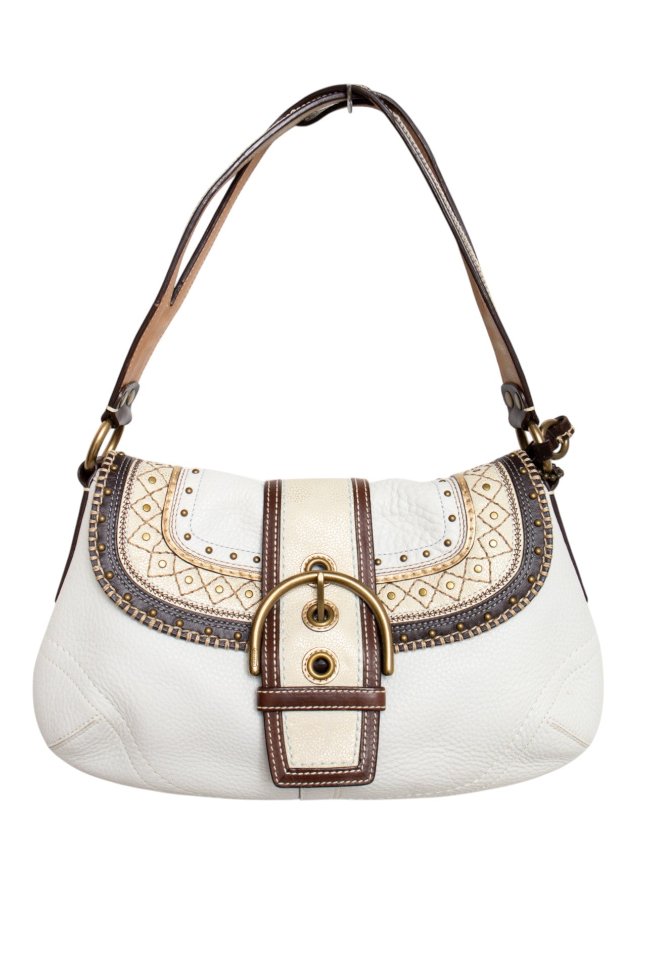 #135 Coach Shoulder Bag White | c. | Size