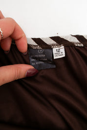 #117 Long Skirt Brown | c. 213 | Size 10