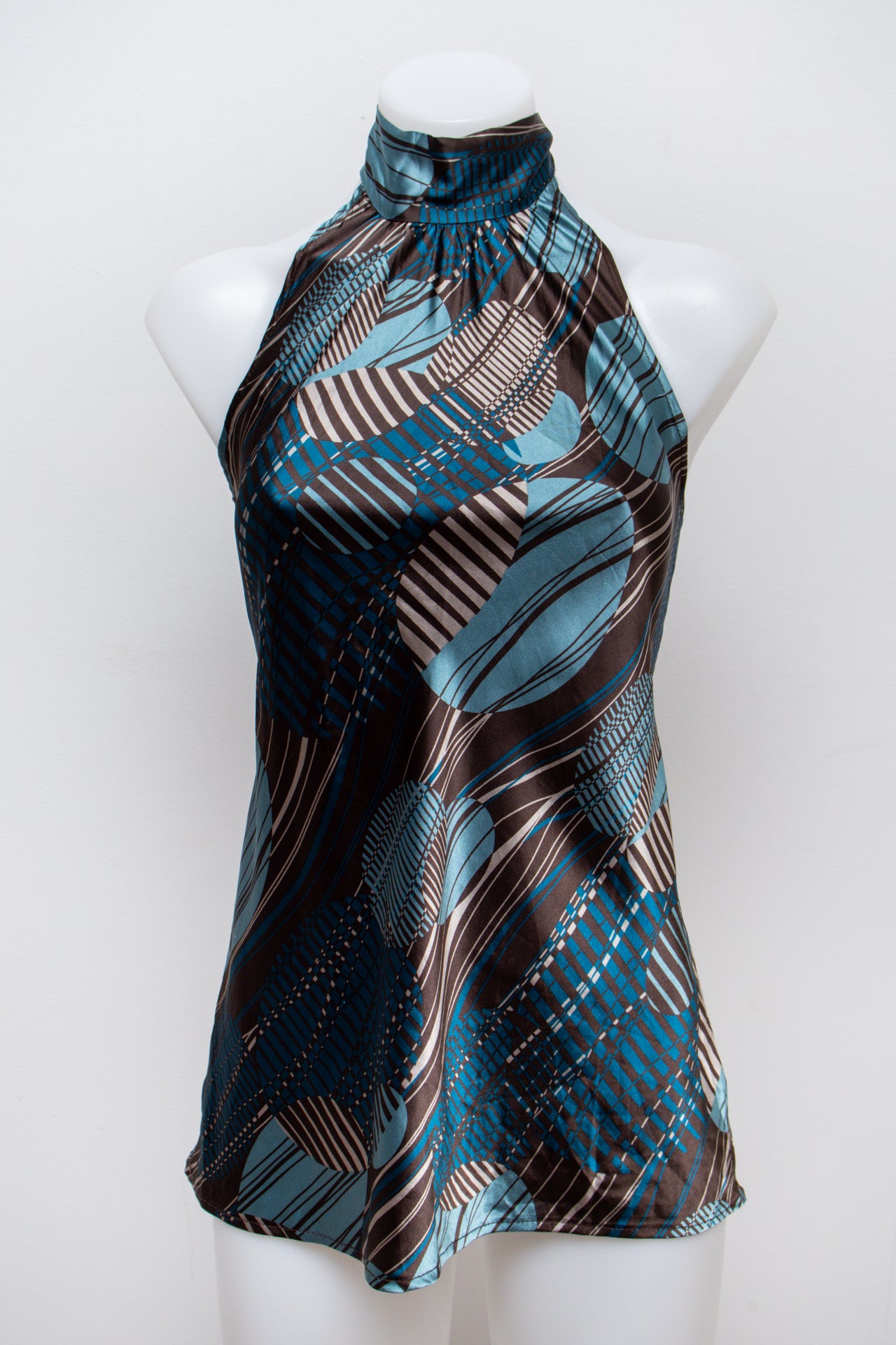 #49 Tattoo Halter Top Blue | c. 192 | Size 8