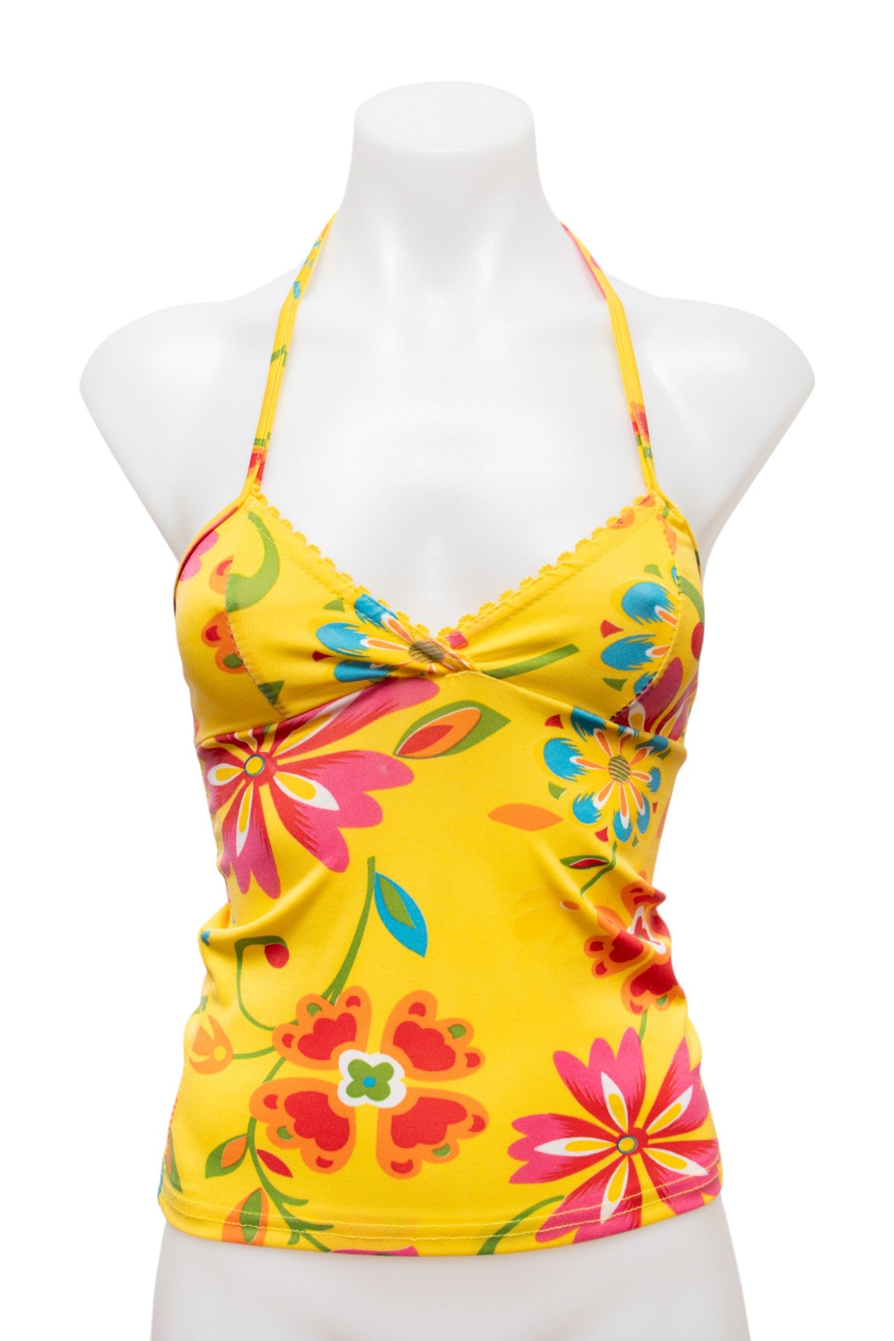 #65 Halter Top Yellow | c. 191 | Size 8
