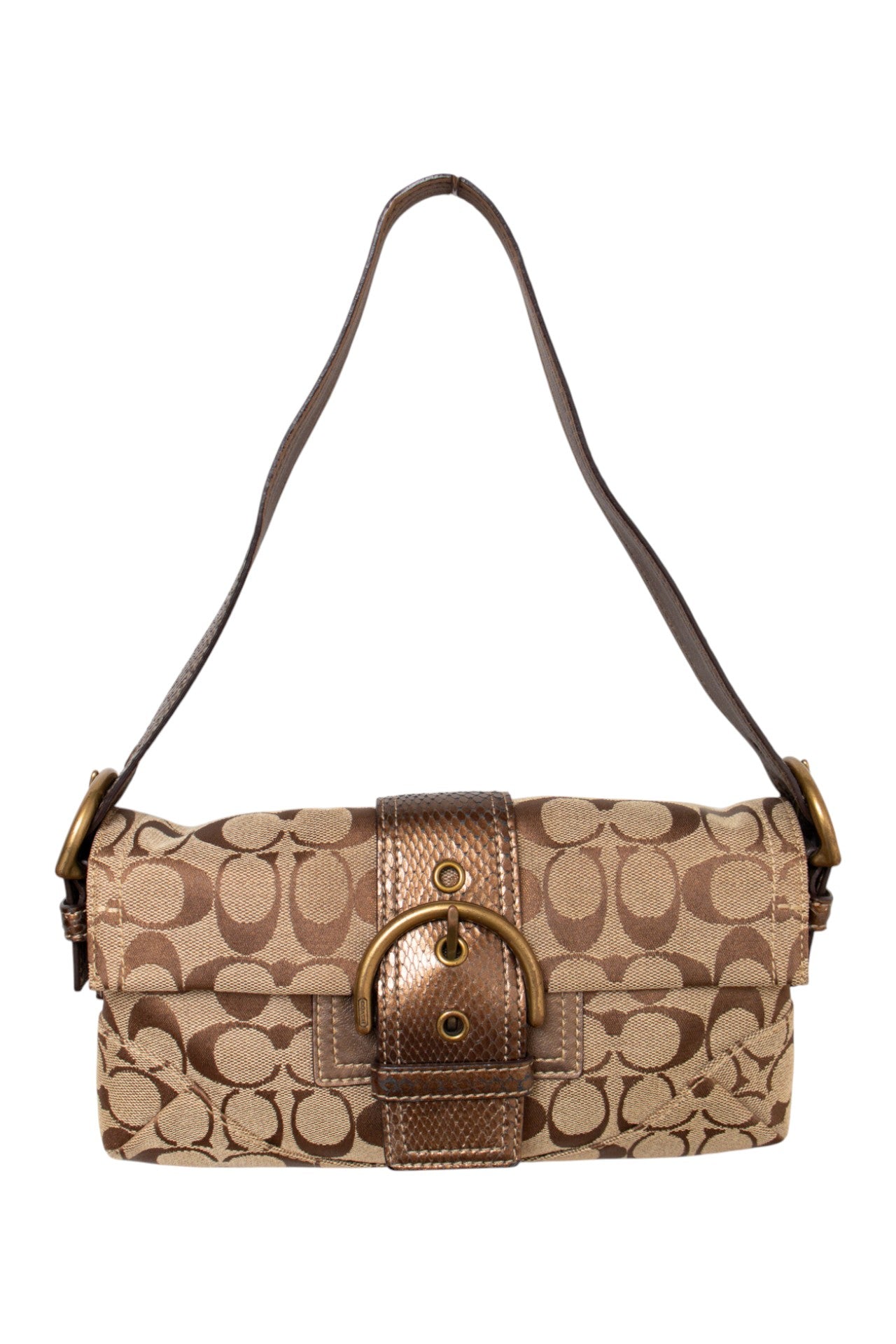 #201 Coach Shoulder Bag Brown | c. | Size