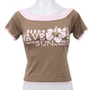 #043 Jennyfer T-shirt Brown | c. 204 | Size 10
