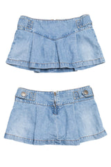 #134 Parish Blue Mini Skirt Blue | c. 210 | Size 6