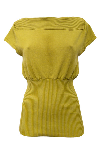 #117 Worthington T-shirt Yellow | c. 198 | Size 6/8