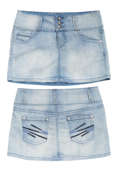 #163 Lei Denim Mini Skirt Blue | c. 190 | Size 8
