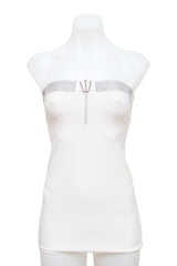 #001 Strapless Top White | c. 203 | Size 10