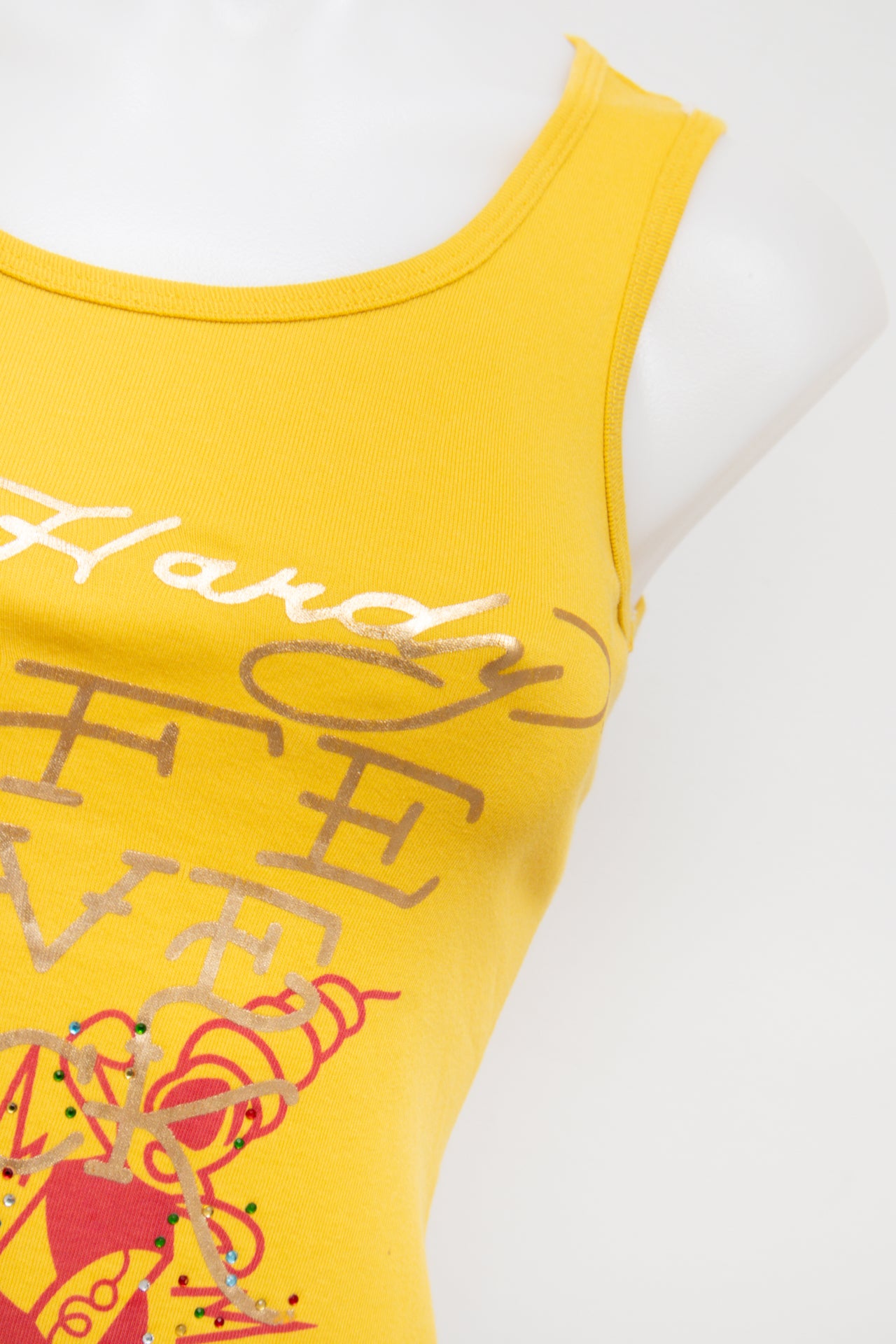 #51 Ed Hardy Tank Top Yellow | c. 193 | Size 10/12