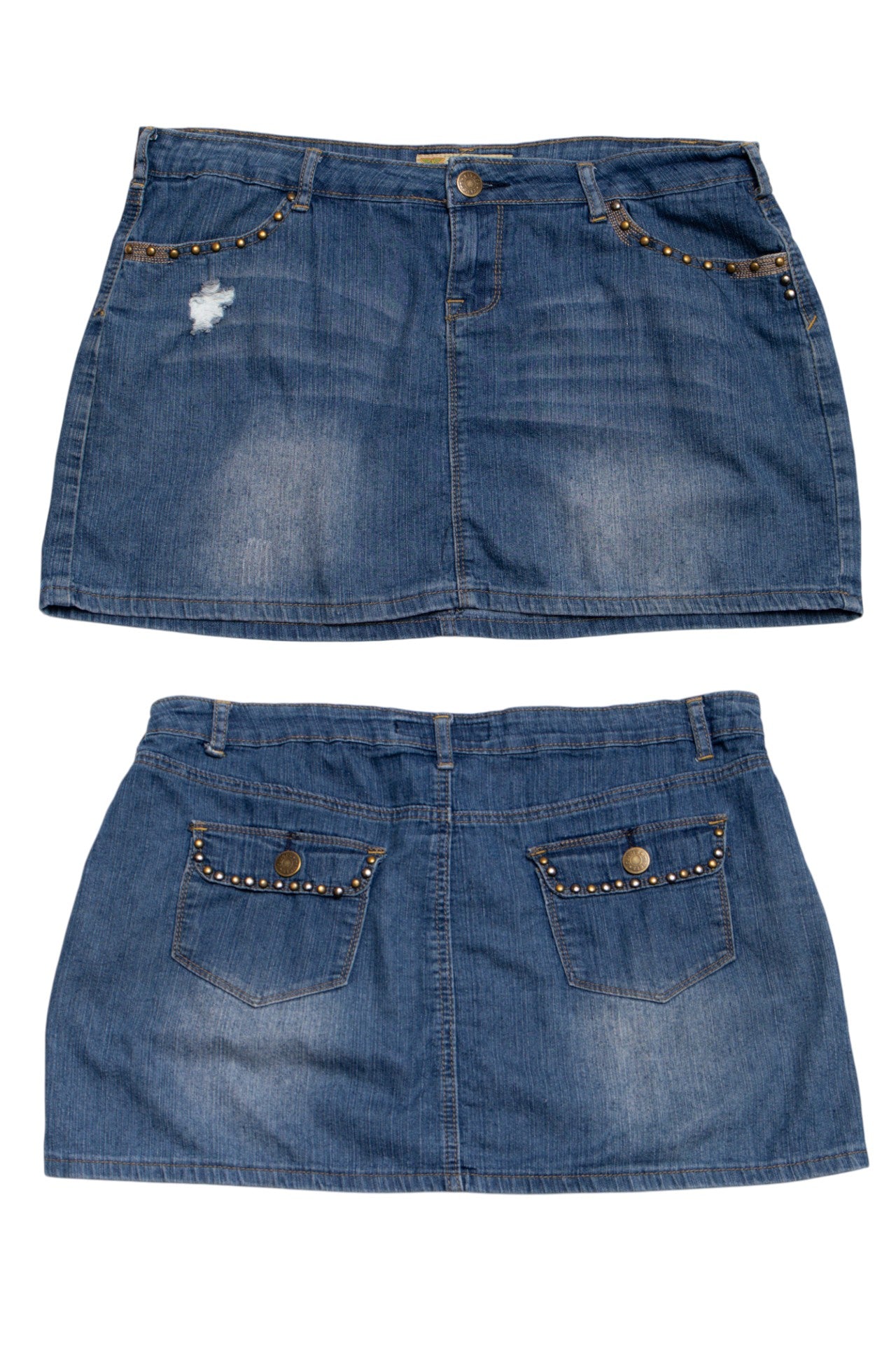 #62 Rivers Mini Skirt Blue | c. 187 | Size 12/14