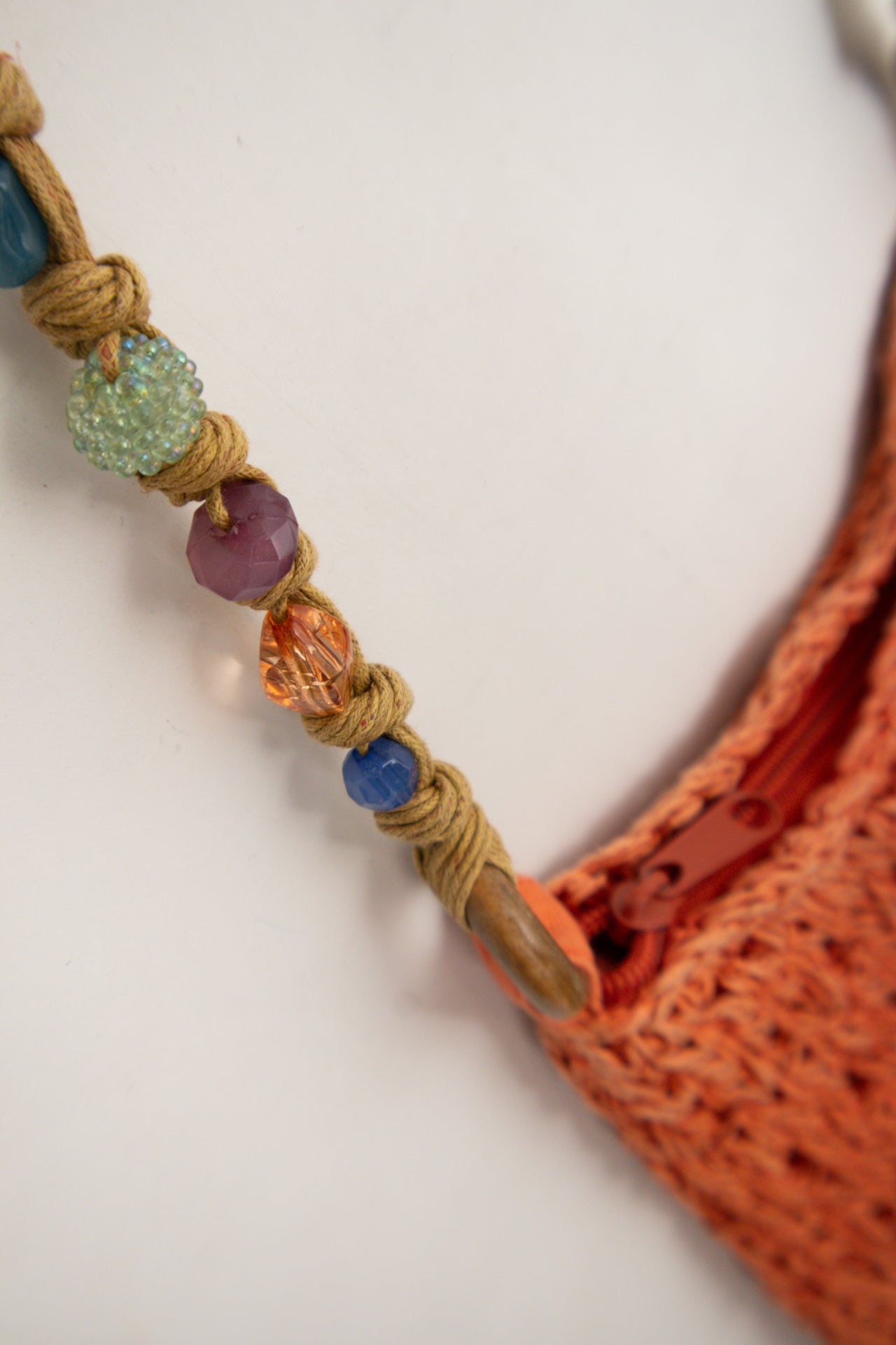 #176 Beaded Cappeli Shoulder Bag Orange | c. 180
