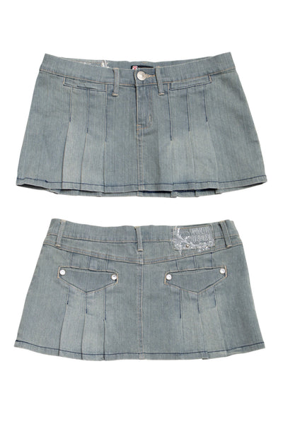 #185 Cool Cat Mini Skirt Blue | c. 192 | Size 8