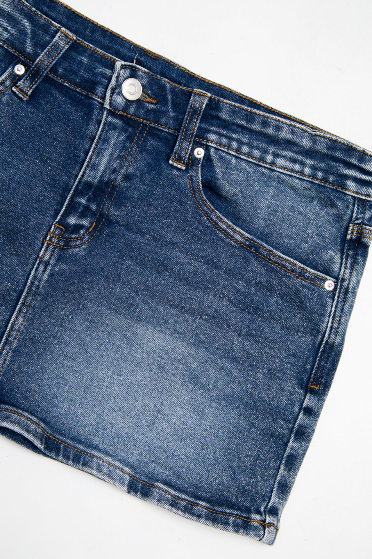 #057 Denim Mini Skirt Blue | c. 204 | Size 12