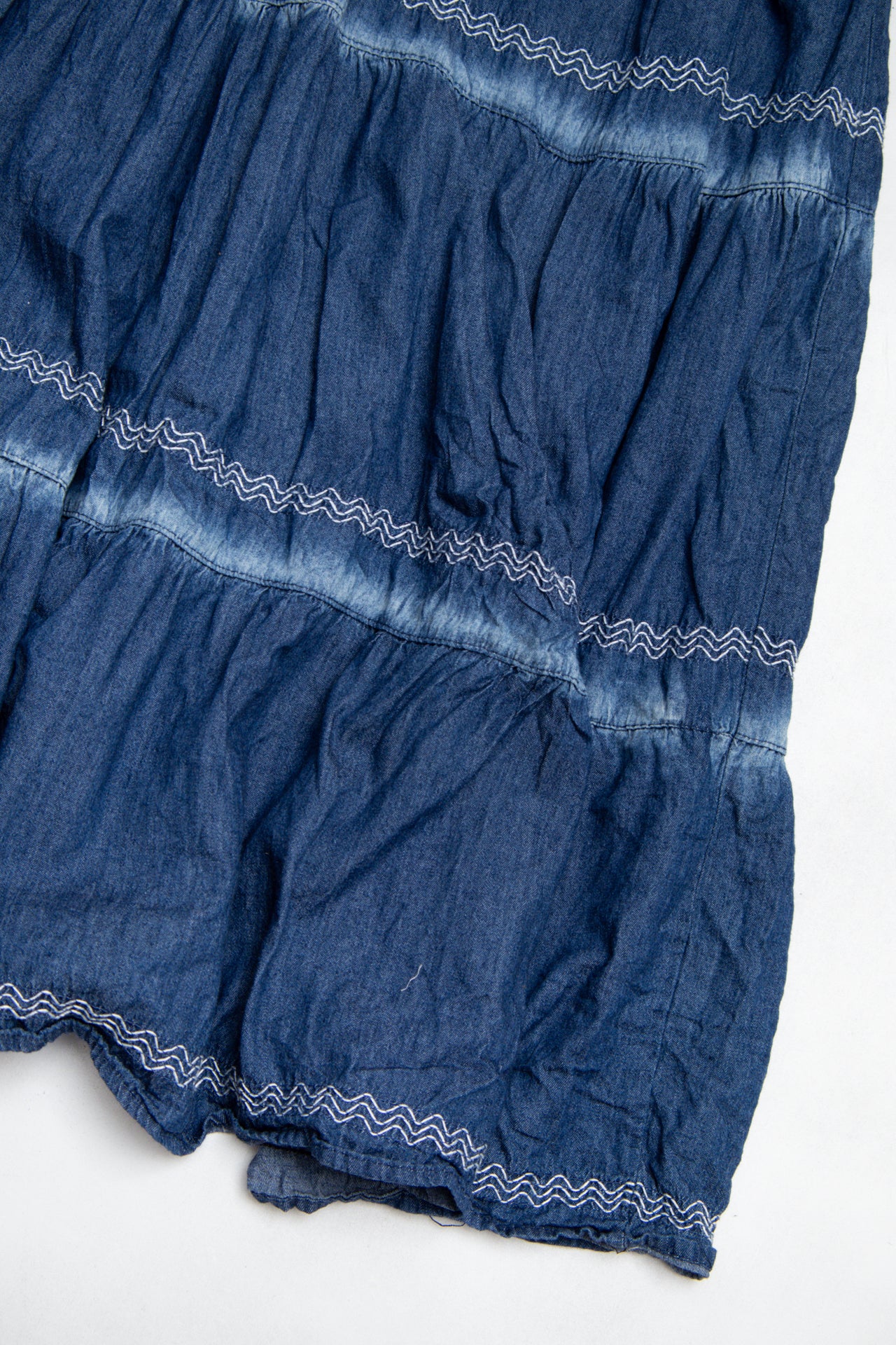 #141 Indigo & Lace Skirt Blue | c. 193 | Size 10/12