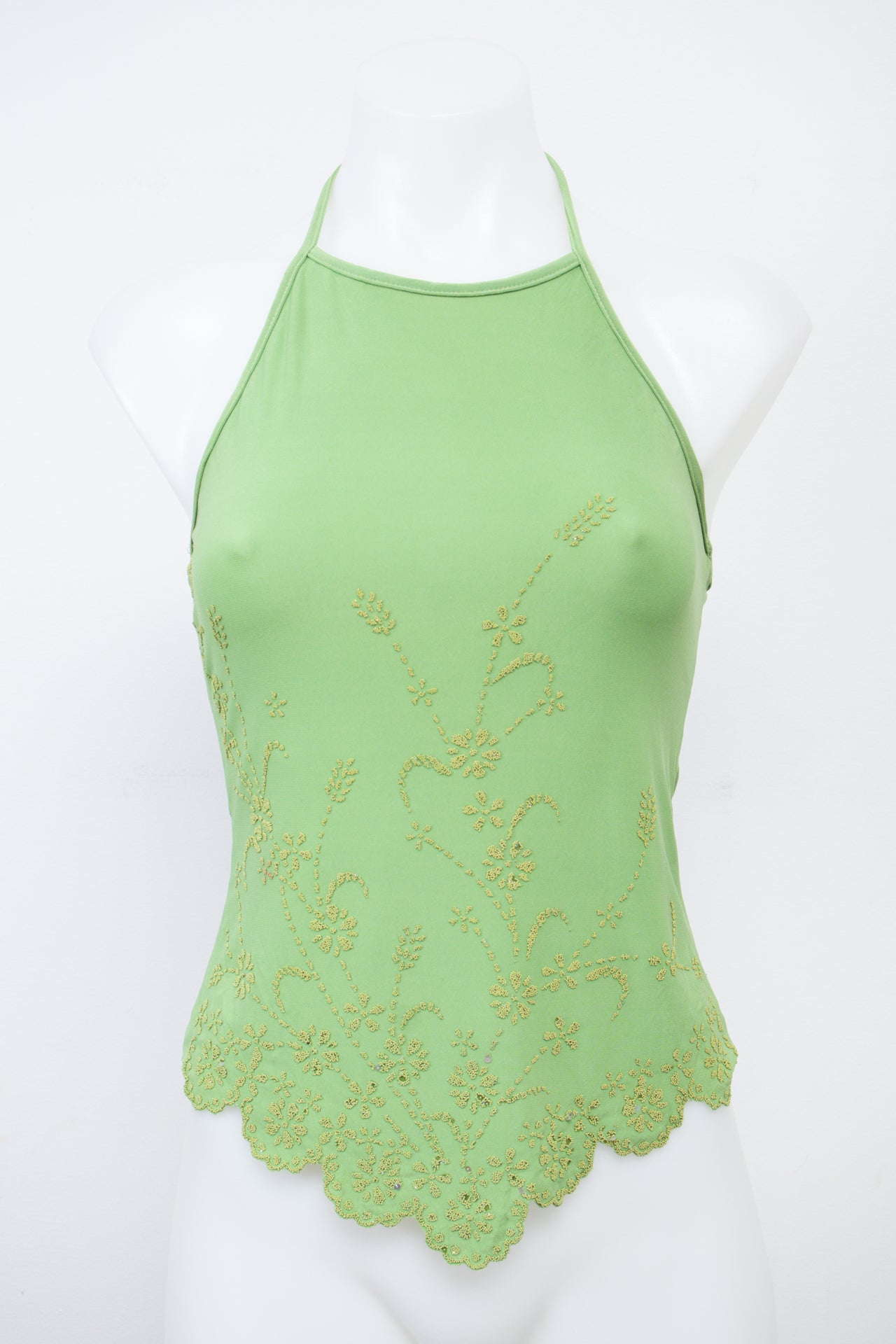 #070 Zielo Halter Top Green | c. 207 | Size 8