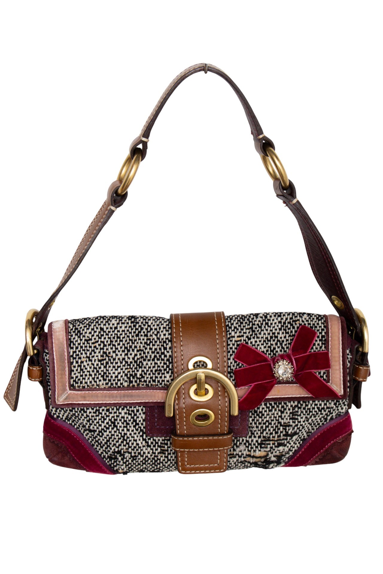 #163 Coach Shoulder Bag Brown | c. 187 | Size