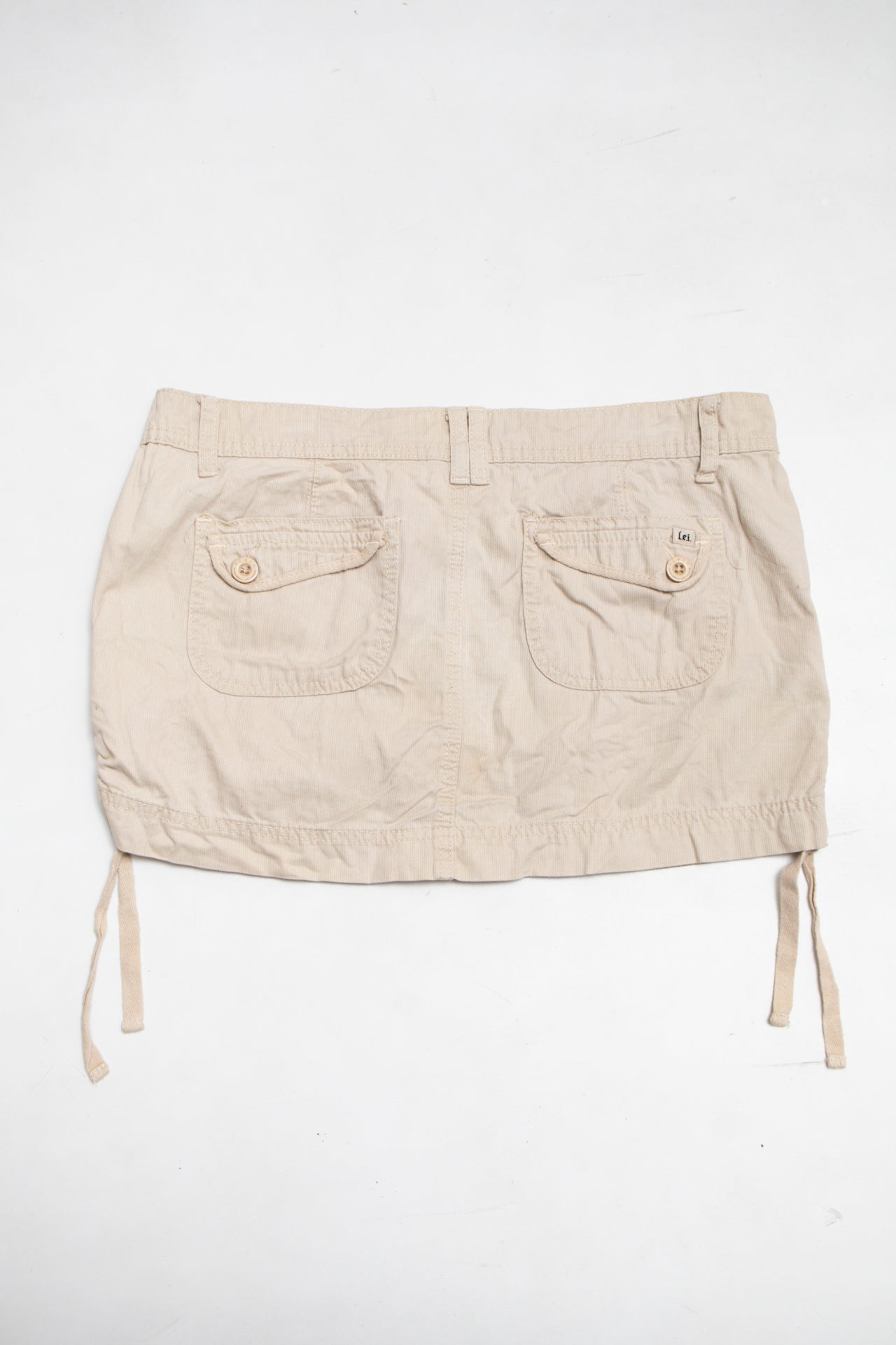 #138 L.e.i. Ashley Trouble Mini Skirt Beige | c. 189 | Size 12