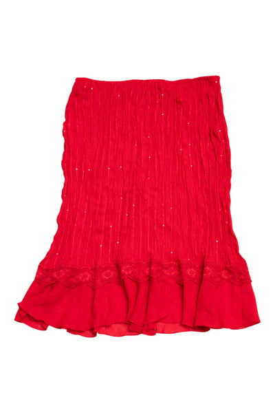 #129 Signature By Robbie Bee Skirt Red | c. 200 | Size 14