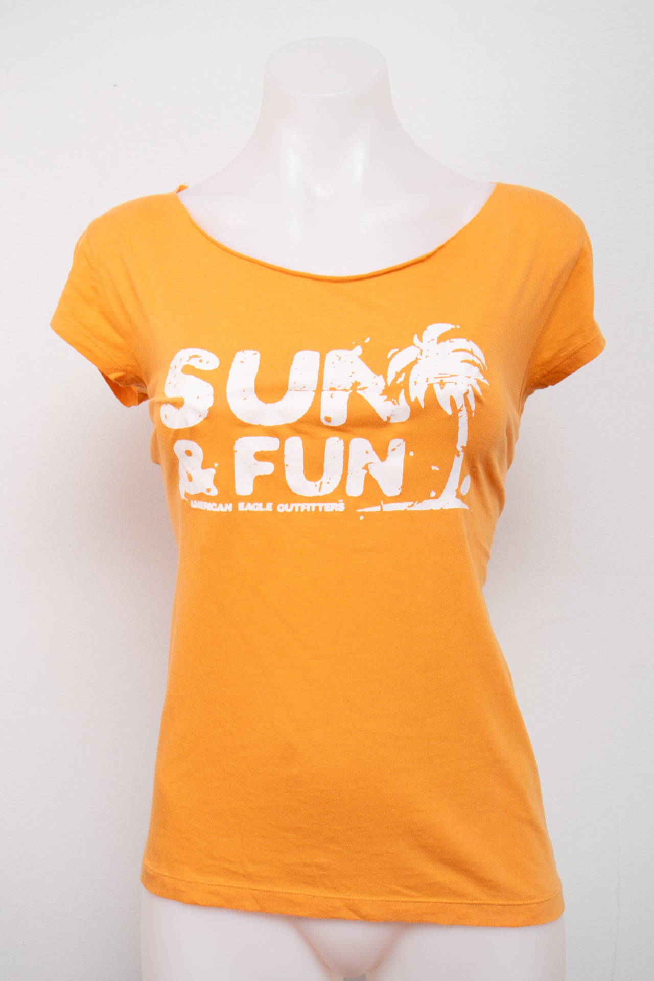 #159 American Eagle Outfitters T-shirt Orange | c. 206 | Size 8