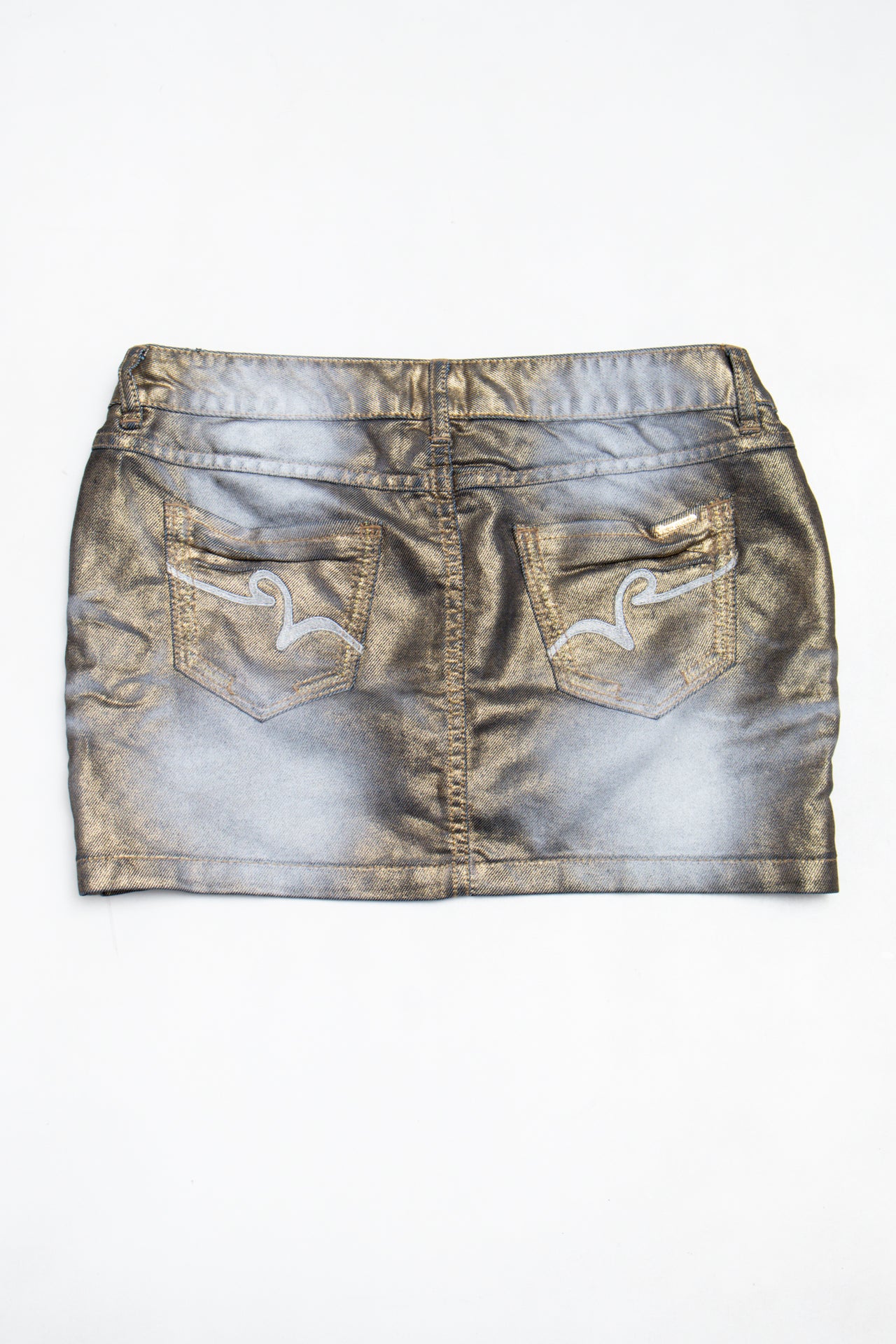 #198 Vero Moda Mini Skirt Gold | c. 199 | Size 8