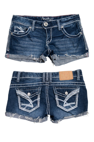 #079 Amethyst Jeans Denim Shorts Blue | c. 203 | Size 6