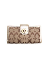 #198 Coach Continental Wallet Gold | c. 205 | Size