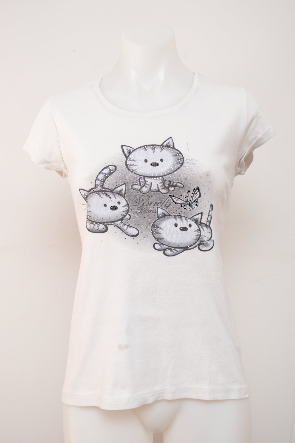 #067 cache cache T-shirt White | c. | Size 12