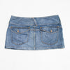 #076 X2 Denim Laboratory Mini Skirt Blue | c. 203 | Size 12
