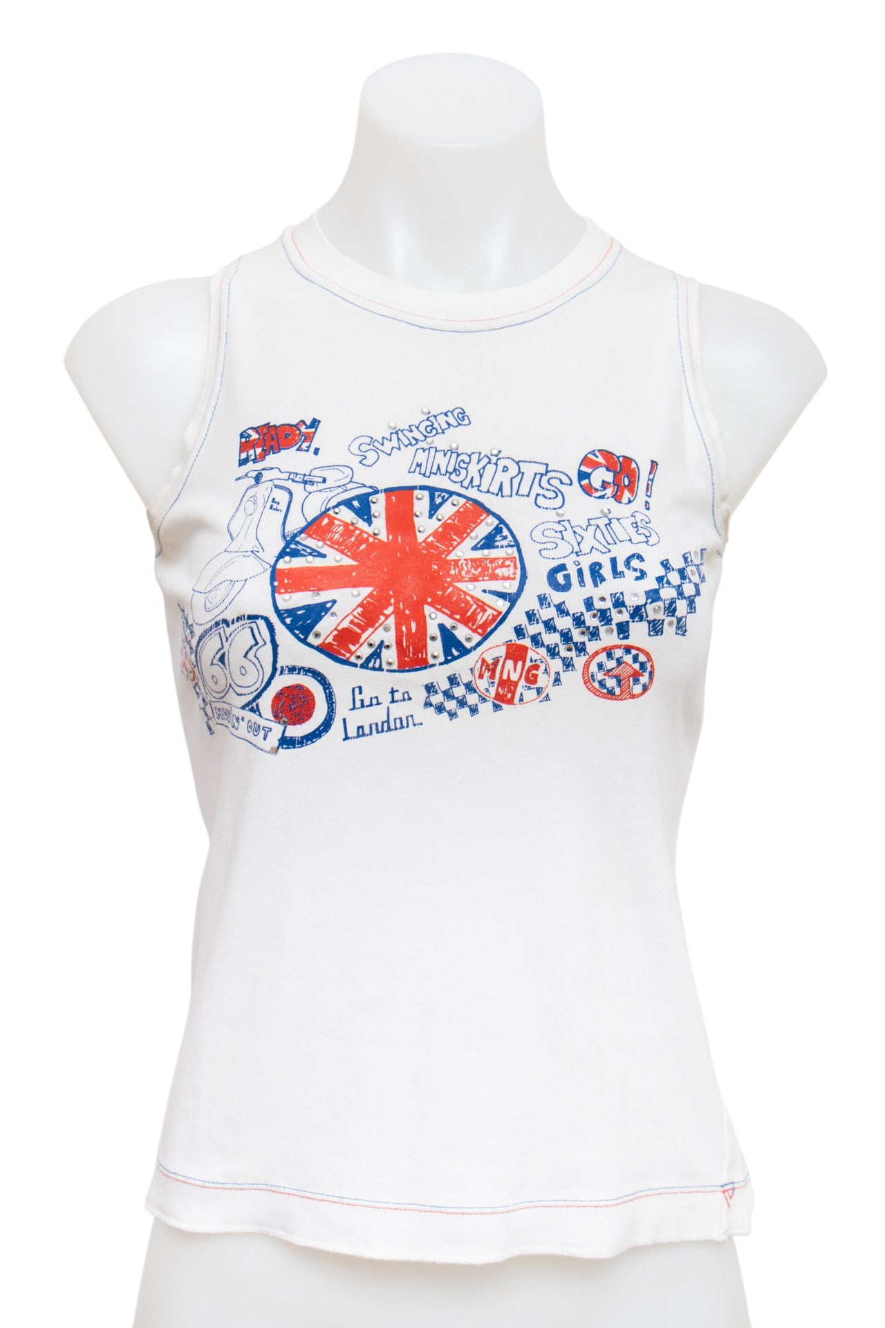 # Mng Jeans Tank Top White | c. 193 | Size 10