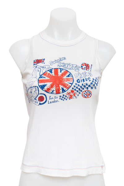 # Mng Jeans Tank Top White | c. 193 | Size 10