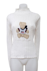 #123 Lulu Castagnette Jumper White | c. 198 | Size 8