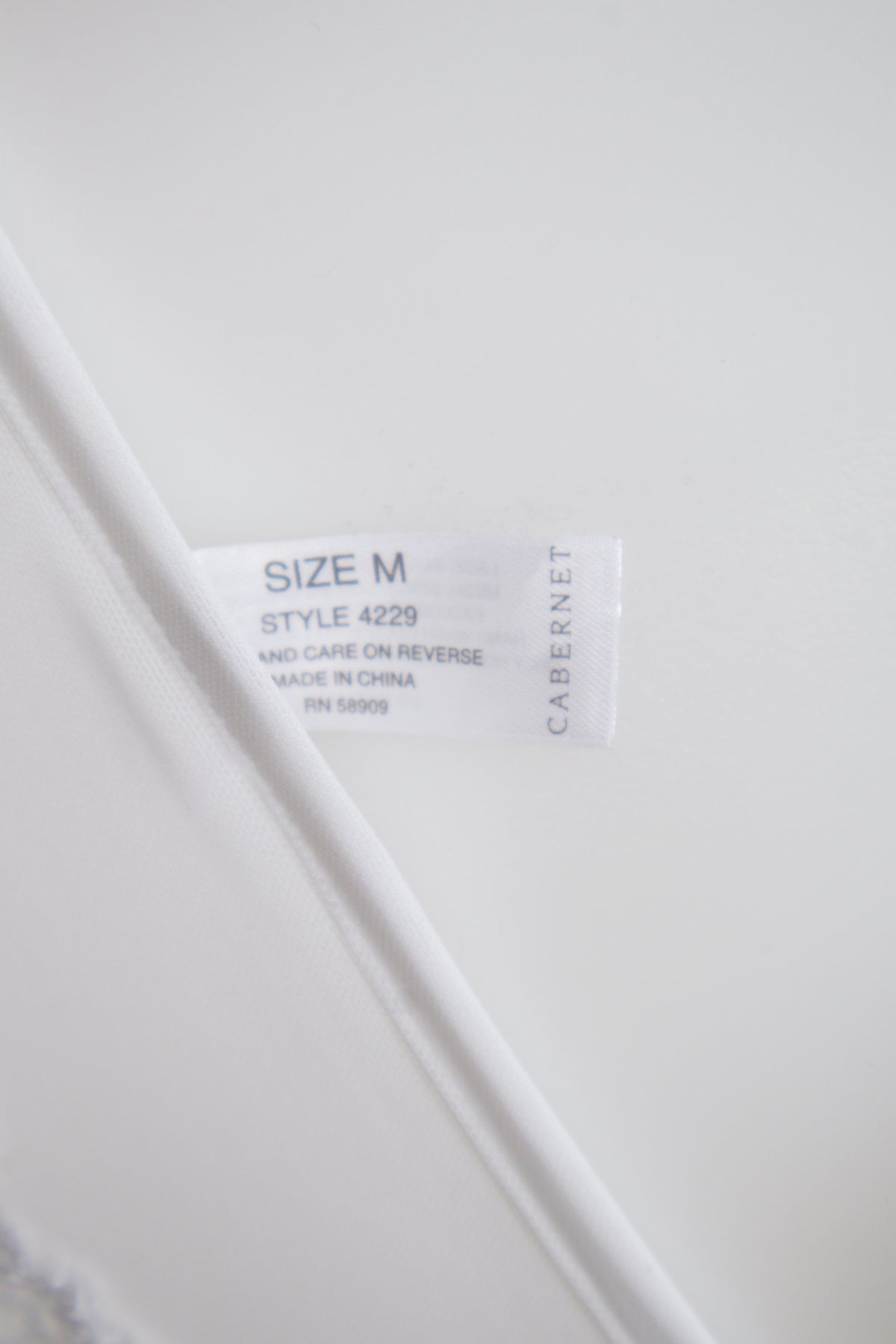 #015 Cabernet Cami White | c. 209 | Size 8