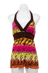 #006 Iz Byer California Halter Brown | c. 211 | Size 8