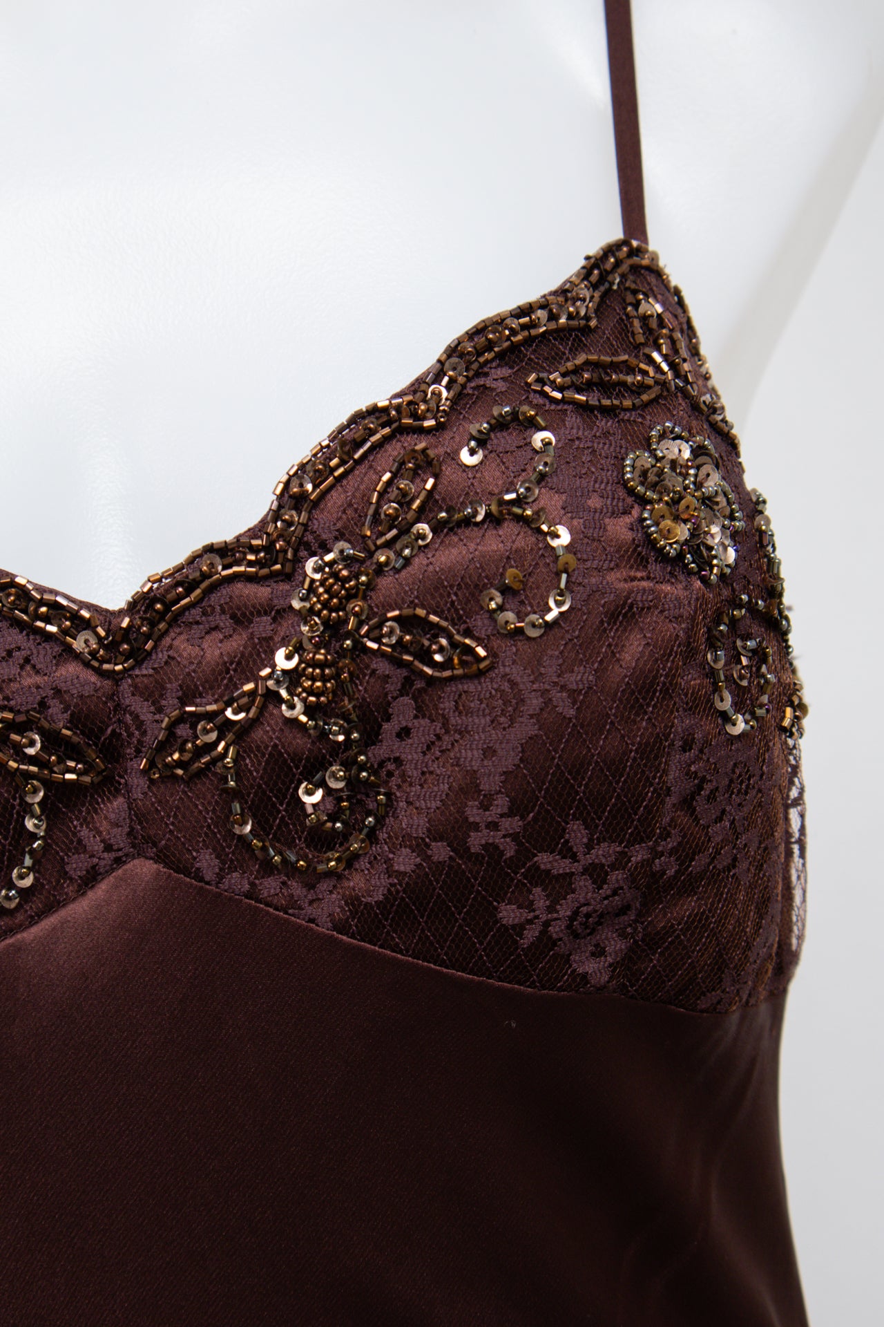 #012 Xscape By Carmen Marc Valvo Camisole Brown | c. 207 | Size 10