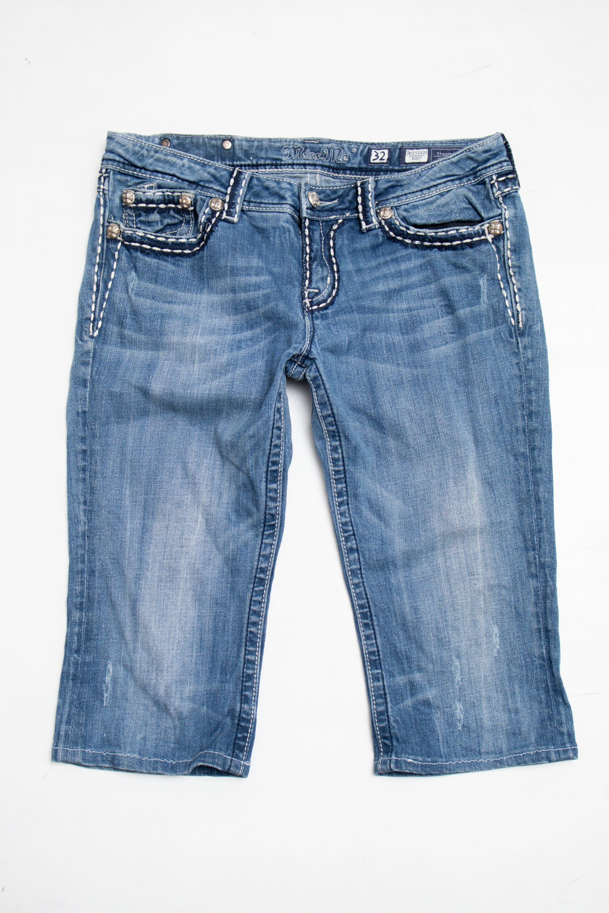 #113 Miss Me Capris Blue | c. 209 | Size 10
