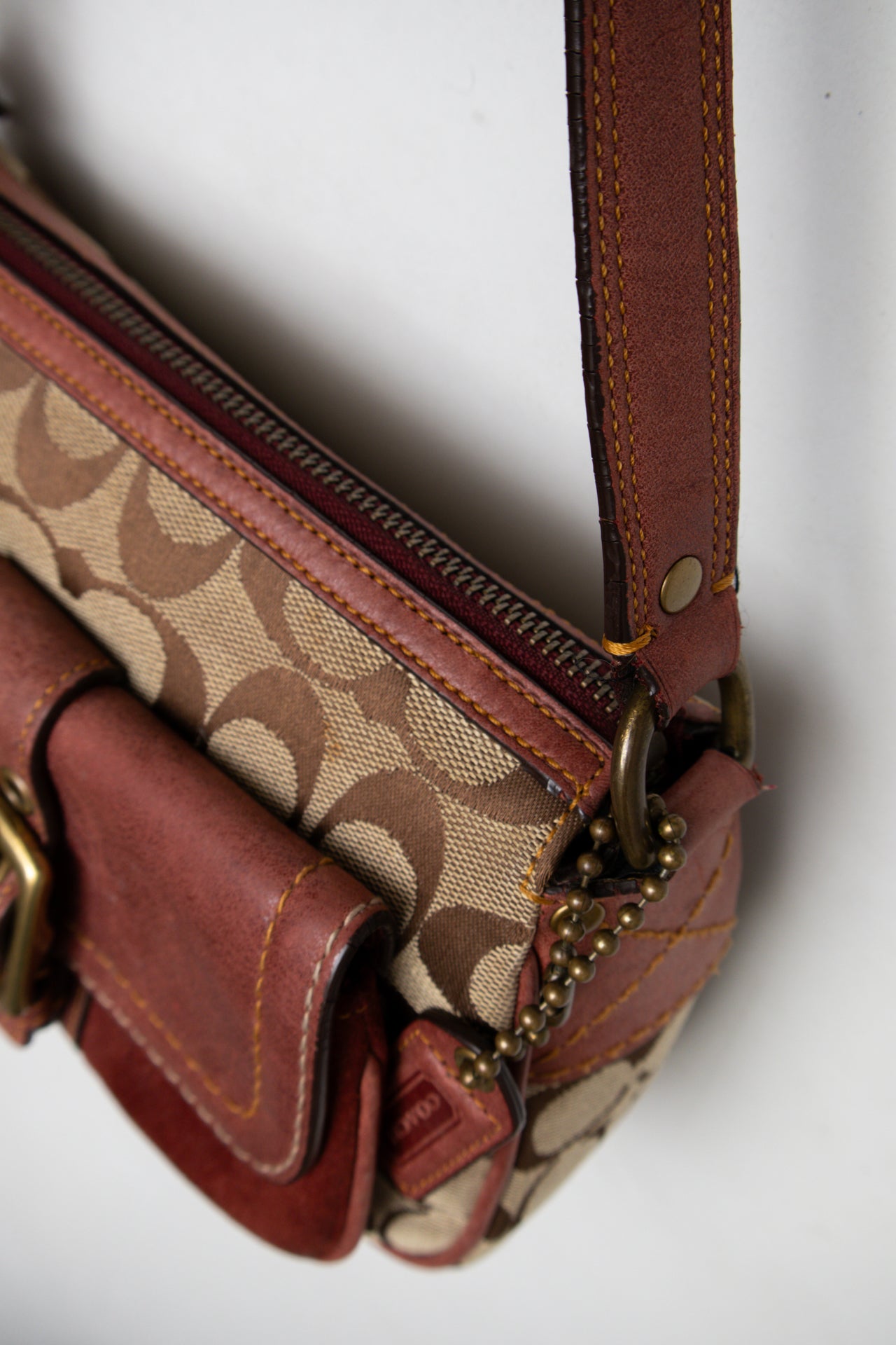 #188 Coach Shoulder Bag Brown | c. 196 | Size