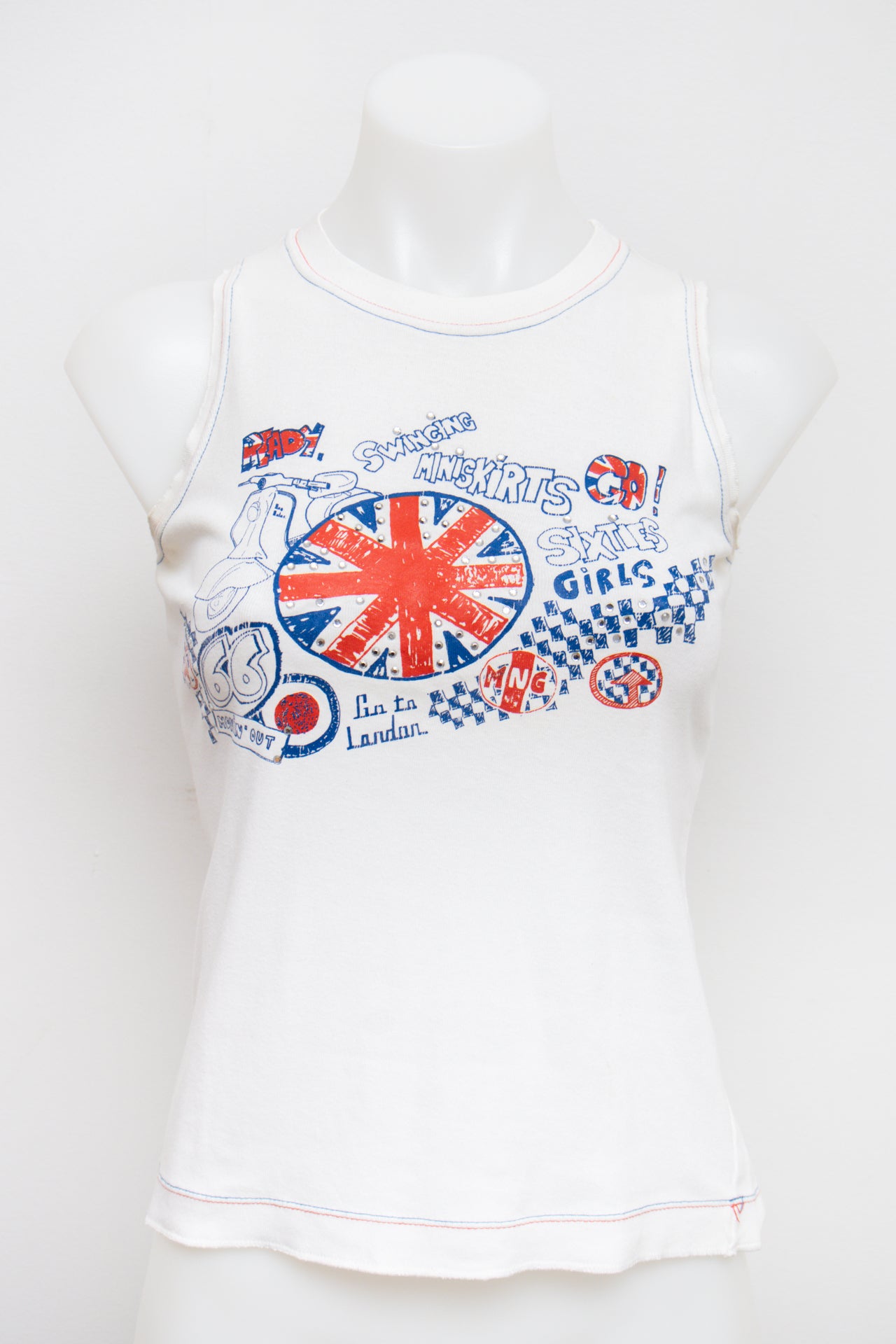 # Mng Jeans Tank Top White | c. 193 | Size 10