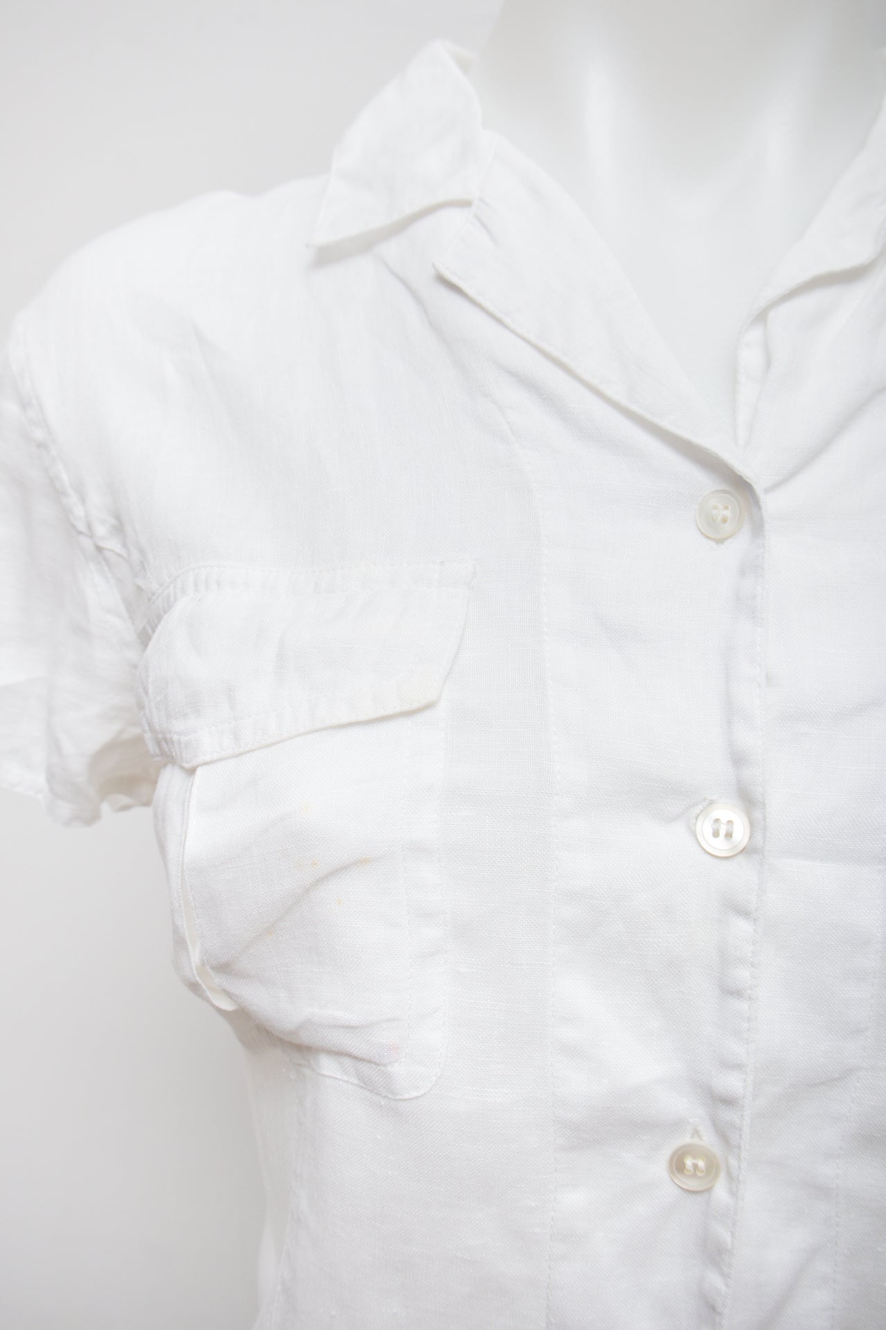 #77 Ann TaylorLinen Button Up White | c. 178 | Size 8