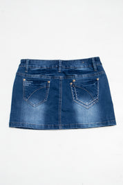 #166 Gourd Mini Skirt Blue | c. 209 | Size 8