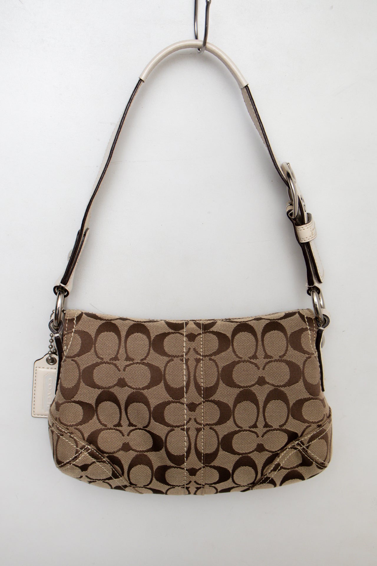 #193 Coach Soho Bag Brown/White | c. 196 | Size
