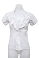 #043 S T R E T C H Short Sleeve White | c. 209 | Size 8