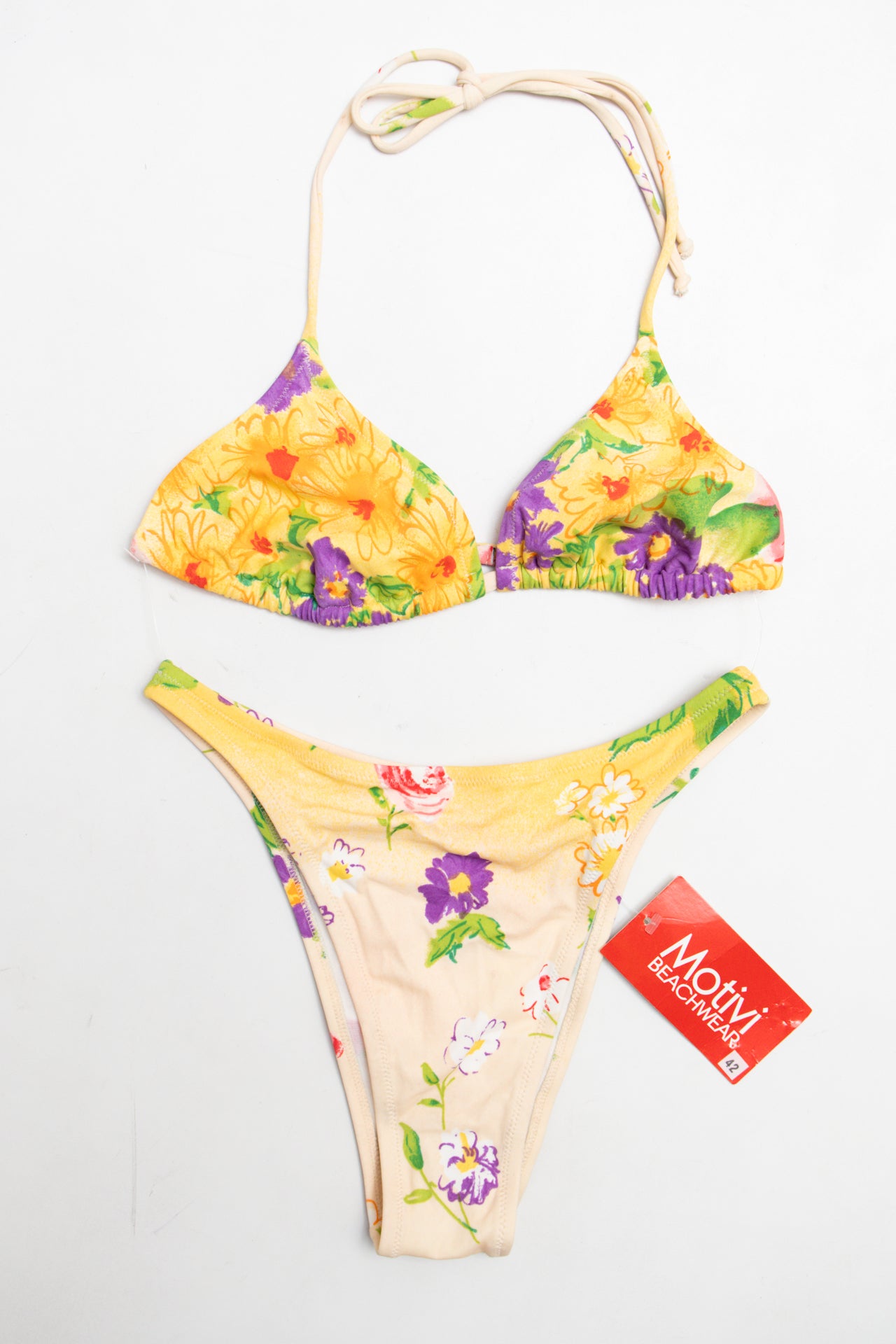 #036 Motivi Beachwear Bikini Yellow | c. 213 | Size 8