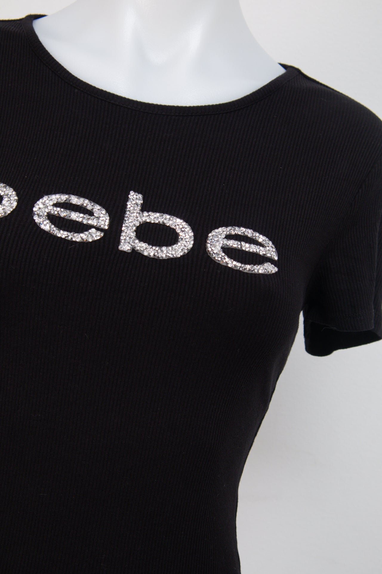 #080 Bebe T-shirt Black | c. | Size 8/10