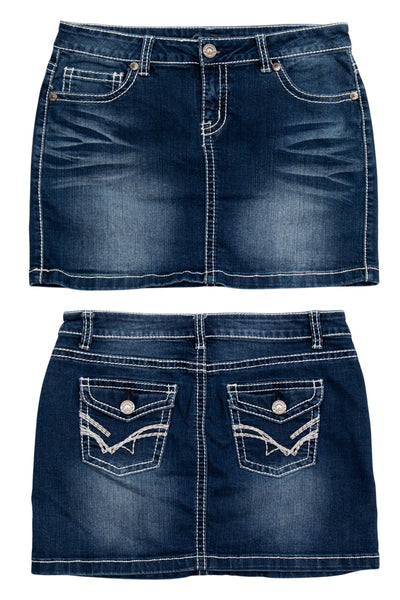 #192 Warehouse Mini Skirt Blue | c. 194 | Size 10