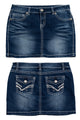 #192 Warehouse Mini Skirt Blue | c. 194 | Size 10