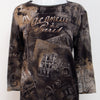 #076 Christopher & Banks T-shirt Brown | c. | Size 12/14