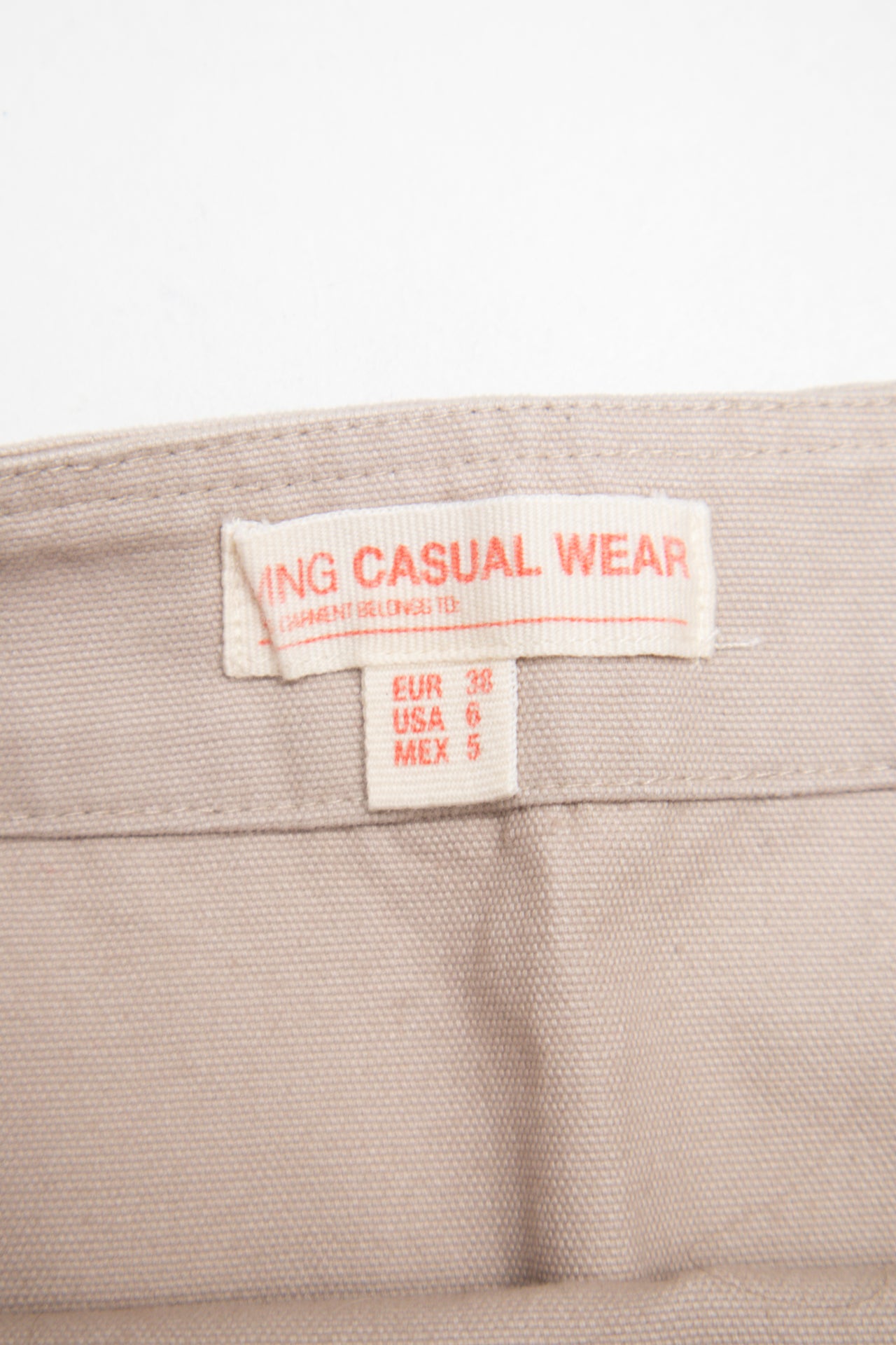 #110 Ing Casual Wear Mini Skirt Beige | c. 204 | Size 8